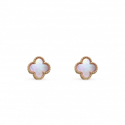 VAN CLEEF ARPELS SWEET ALHAMBRA EARRINGS ROSE GOLD